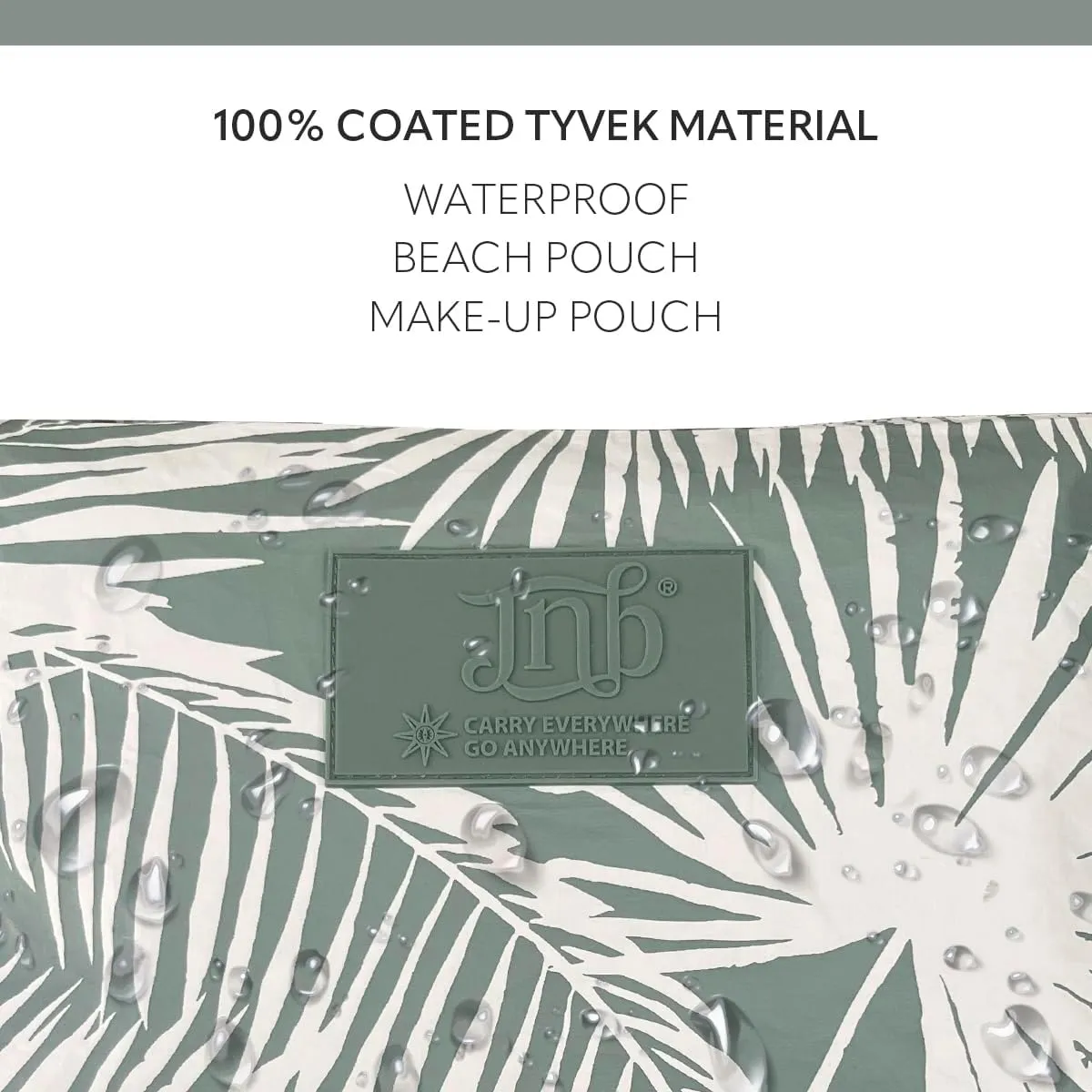 100% Coated Tyvek Material, Beach Pouch, Waterproof Pouch for Beach, Makeup Pouch, Wet Dry Bag,Clutch