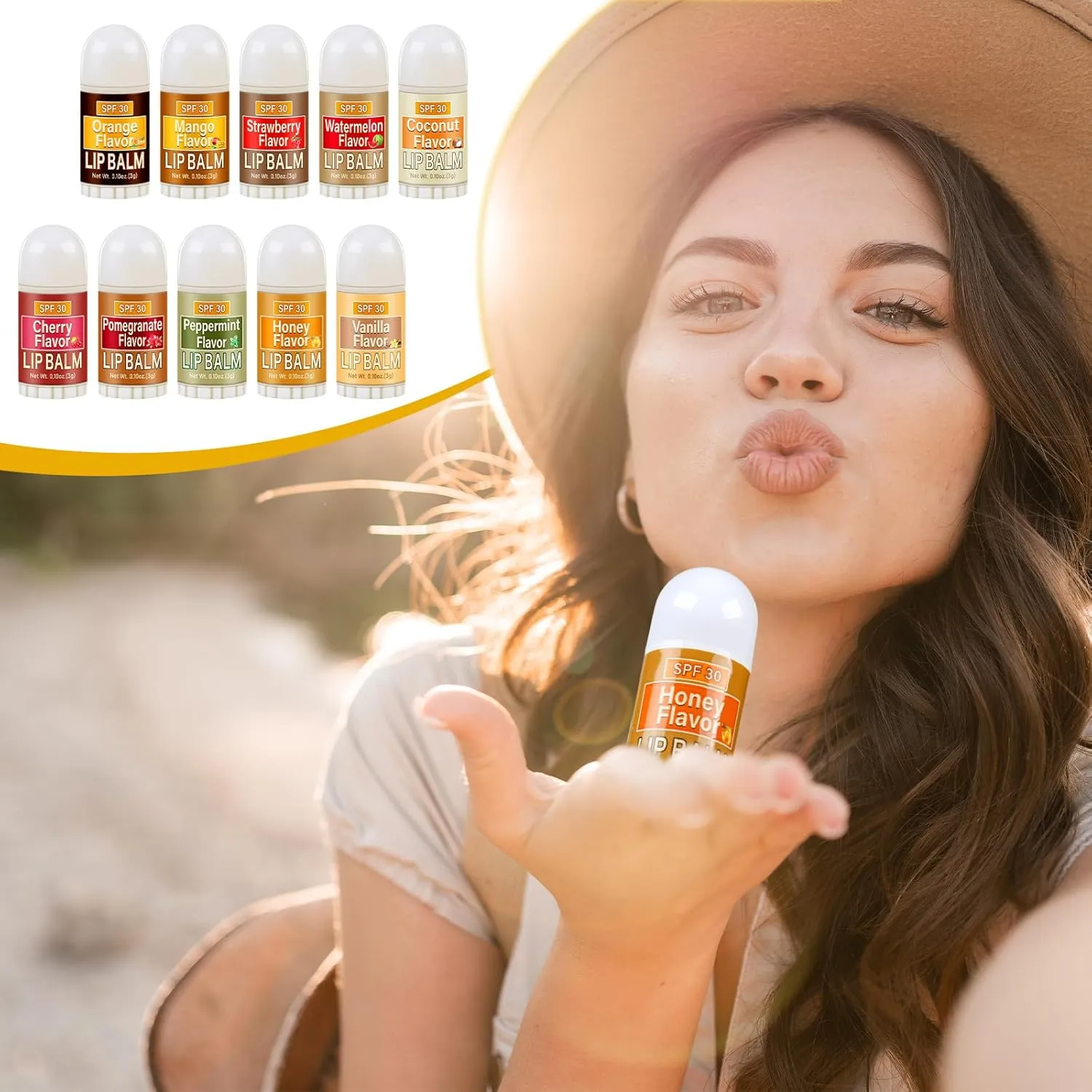 100 Pcs Mini Sunscreen Lip Balms Bulk Spf 30 Lip Balms Sticks with Sunscreen Teacher Nurse Volunteer Employee Appreciation Gifts Bulk Staff Team End of Year Coworkers Gifts for Women Men