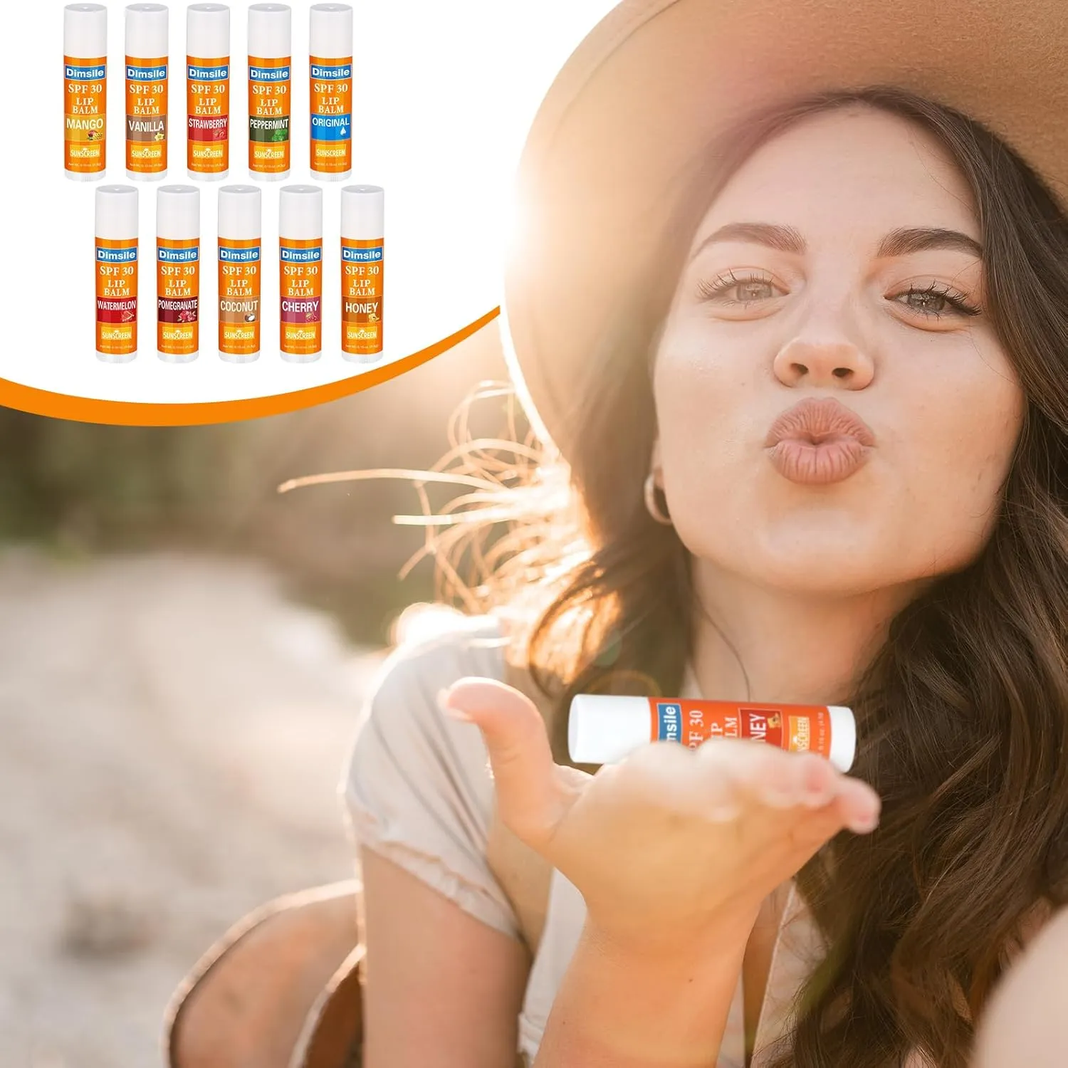 100 Pcs Sunscreen Lip Balms Bulk Spf 30 Lip Balms Sticks with Sunscreen Teacher Nurse Volunteer Employee Appreciation Gifts Bulk Staff Team End of Year Coworkers Gifts for Women Men