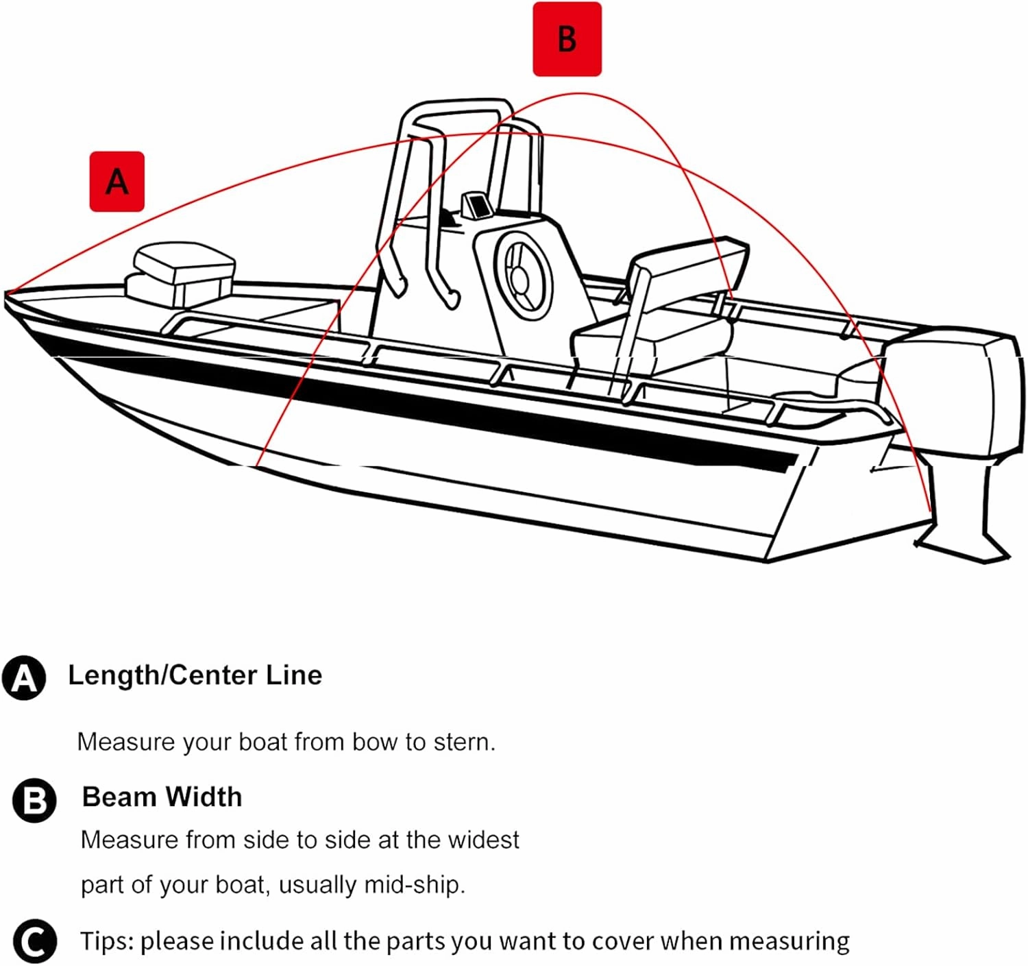 11-27ft Waterproof Boat Cover, 210d Dustproof and Tear-Resistant Multi-Size Boat Cover Fishing Boat Covers All-Weather Outdoor Protection Boat Cover