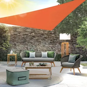 12' x 12' x 12' Sun Shade Sail, Triangle Waterproof Canopy Awning UV Block Sunshade for Outdoor Patio Garden Terrace Backyard Pergola Sunscreen (Terracotta) (Customization Acceptable)
