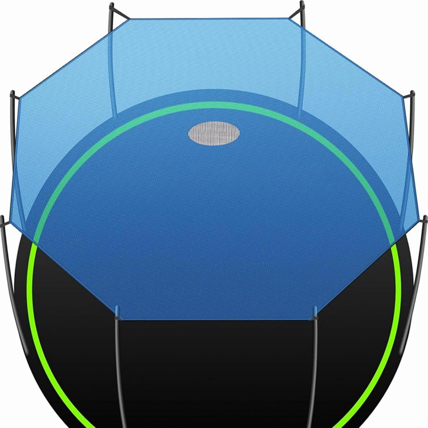 12/14/16Ft Trampoline Shade Cover, Sunscreen Rainproof Anti-UV Trampolines Sunshade Canopy Accessories for Backyard Playground