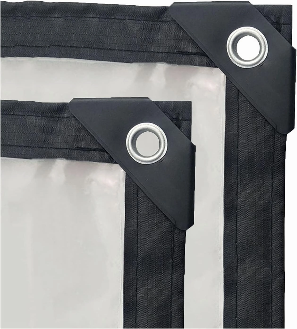 130g/m² Clear Waterproof Cover Tarp Tarpaulin Sheet, Heavy Duty Multi-Purpose with Rust Proof Eyelets Anti-Aging Insulation PE Transparent for Garden Furniture Cars(1mx3m/3.3'x9.9')