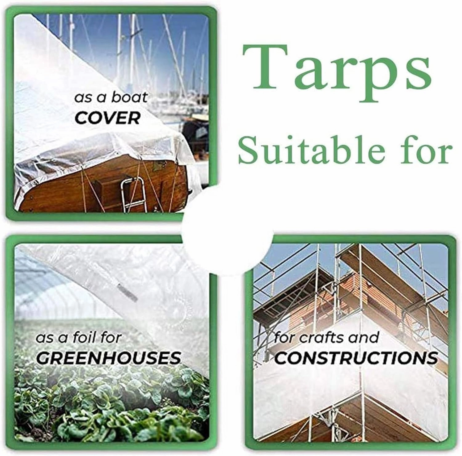 130g/m² Clear Waterproof Cover Tarp Tarpaulin Sheet, Heavy Duty Multi-Purpose with Rust Proof Eyelets Anti-Aging Insulation PE Transparent for Garden Furniture Cars(1mx3m/3.3'x9.9')