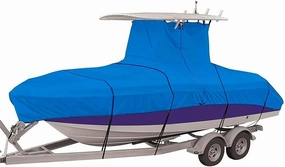 16ft-24ft Center Console T-Top Boat Cover Roof Tent 600D Waterproof Anti-UV Dust-Proof Heavy-Duty Trailerable Boat Cover Shelter(16-18FT)
