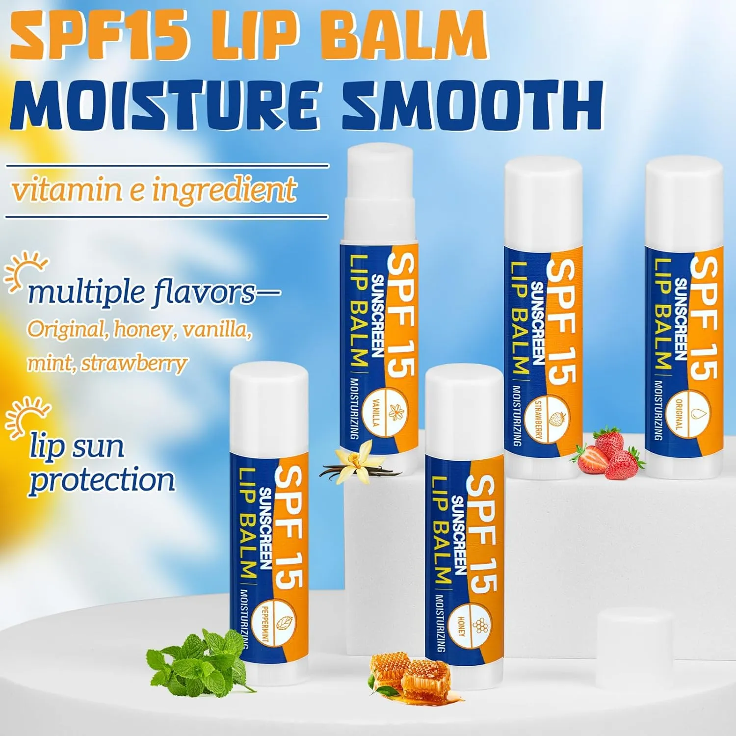 25 Pcs Sunscreen Lip Balms Bulk Spf 30 Lip Balms Sticks with Sunscreen Teacher Nurse Volunteer Employee Appreciation Gifts Bulk Staff Team End of Year Coworkers Gifts for Women Men