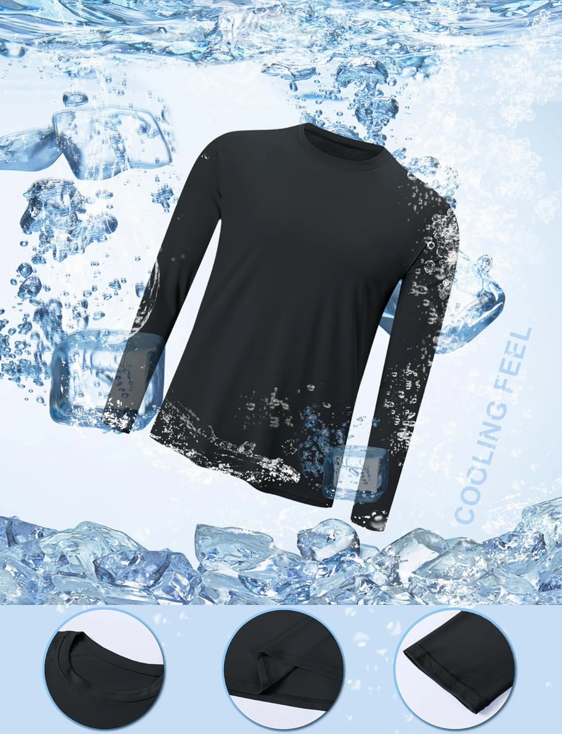 2/4 Pack Men's UPF 50  Rash Guard Quick-Dry Long Sleeves Shirts, Swim Fishing Shirts UV Sun Protection Shirts for Men