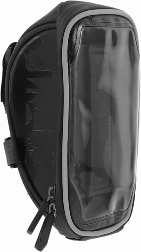 2 pcs Bike Storage Bag Hard Shell Handlebar Pouch for Smartphones Convenient Cycle Phone Mount Bag for Outdoor Sports and Cycling Use Black