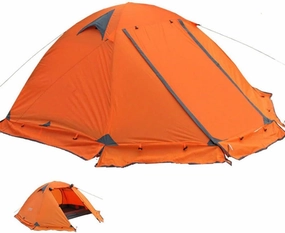 2 Person Tent for Camping Double Layer Waterproof Dome Tent | Family Camping Tent for Warm Cold Weather Tent | Cabin Tent