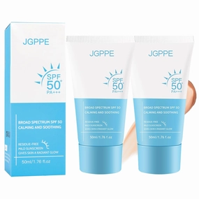 2PC Heartleaf Korean Face Sunscreen, SPF 50  Silky Moisture Sunscreen, Clear Filter Sun Essence, Non-Sticky, Long Lasting Protection, Korean skin care 50ml / 1.76 fl. oz.