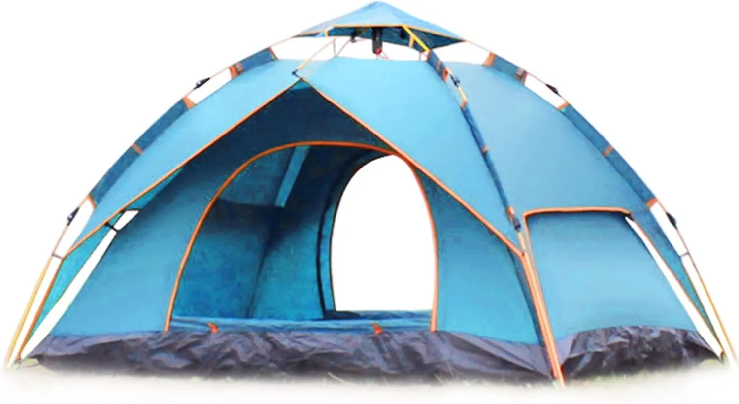 3-4 Person Automatic Family Camping Tent, Portable Outdoor Beach Tent Waterproof Breathable Sunscreen Foldable for Hiking Beach Lightweight Backpacking Tent (Color : A) (B)