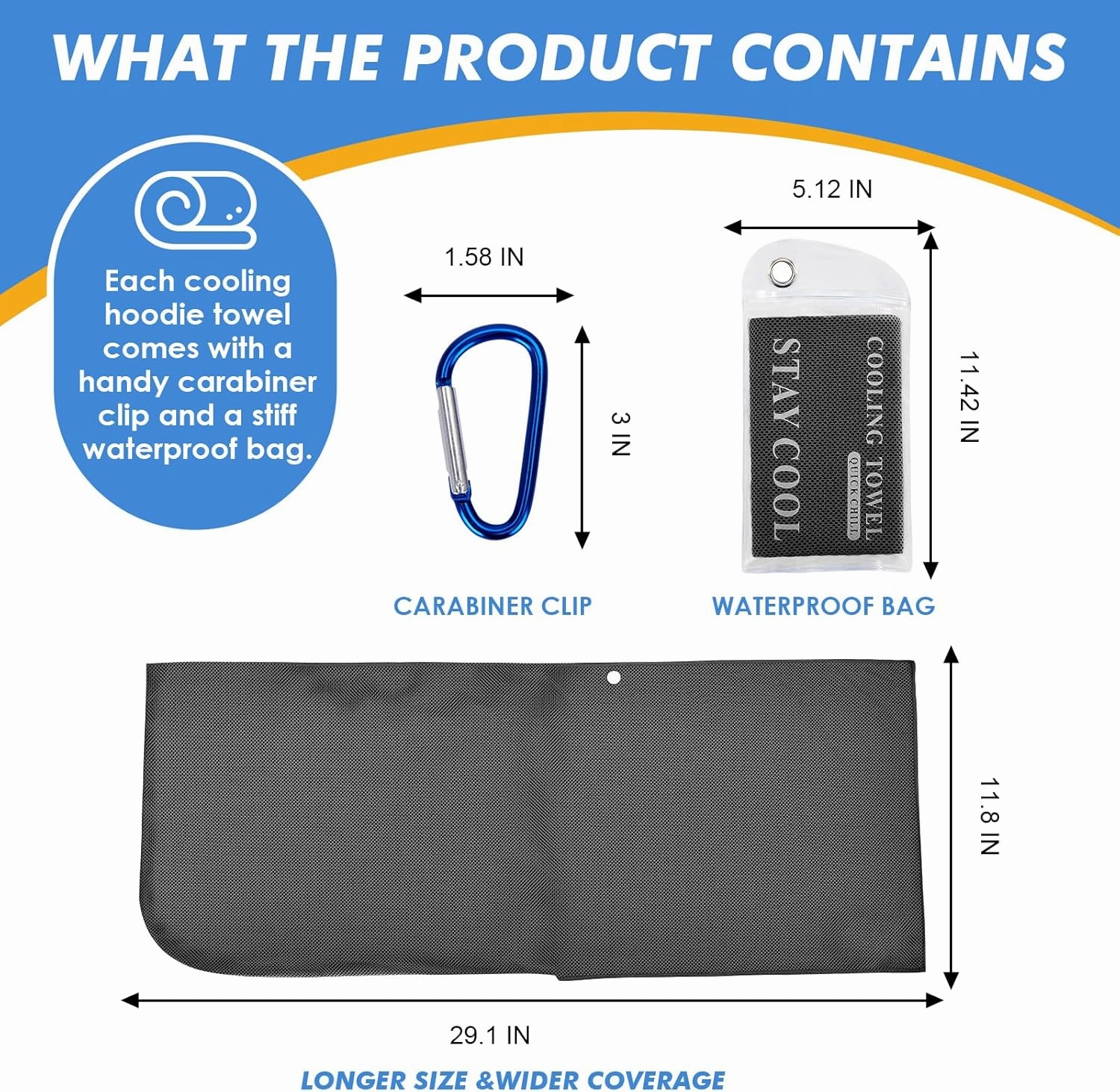 3 Pack Cooling Hoodie Towels, Instant Cooling Towels for Neck and Face, UPF 50 Sun Protection, Ice Towel for Hot Weather, Head Towel for Sports, Camping, Cycling & More Activities