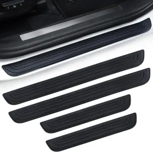 4PCS Car Door Sill Protector for Honda CRV CR-V 2007-2016, Anti-Scratch Rubber Car Door Protector Edge Guards for Door Steps,Door Edge Step Dust Shield Cover