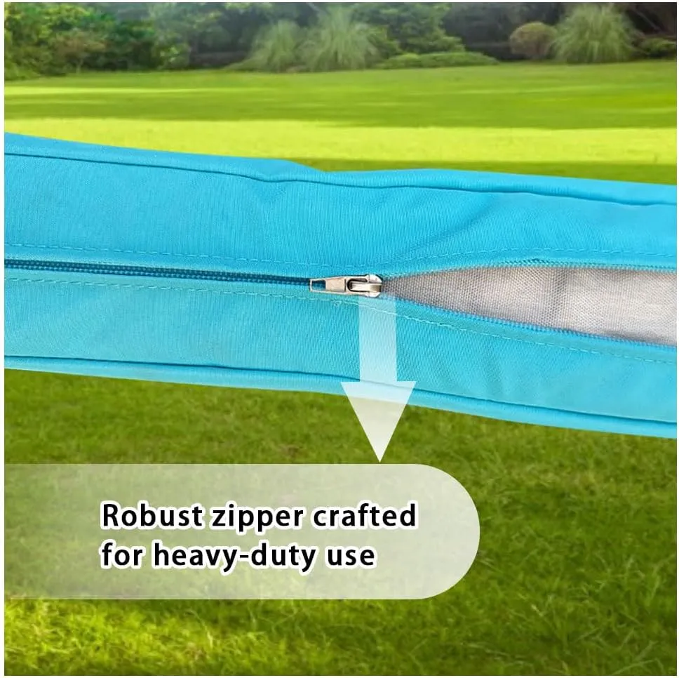 72 x 21 x 3 Inch Outdoor chaise lounge cushion Covers Only (Not Includes Cushion) Waterproof Outdoor Patio lounge chair cushion Slipcover，Anti-Slip Backing Design & Convenient Phone Pocket（Sky Blue）
