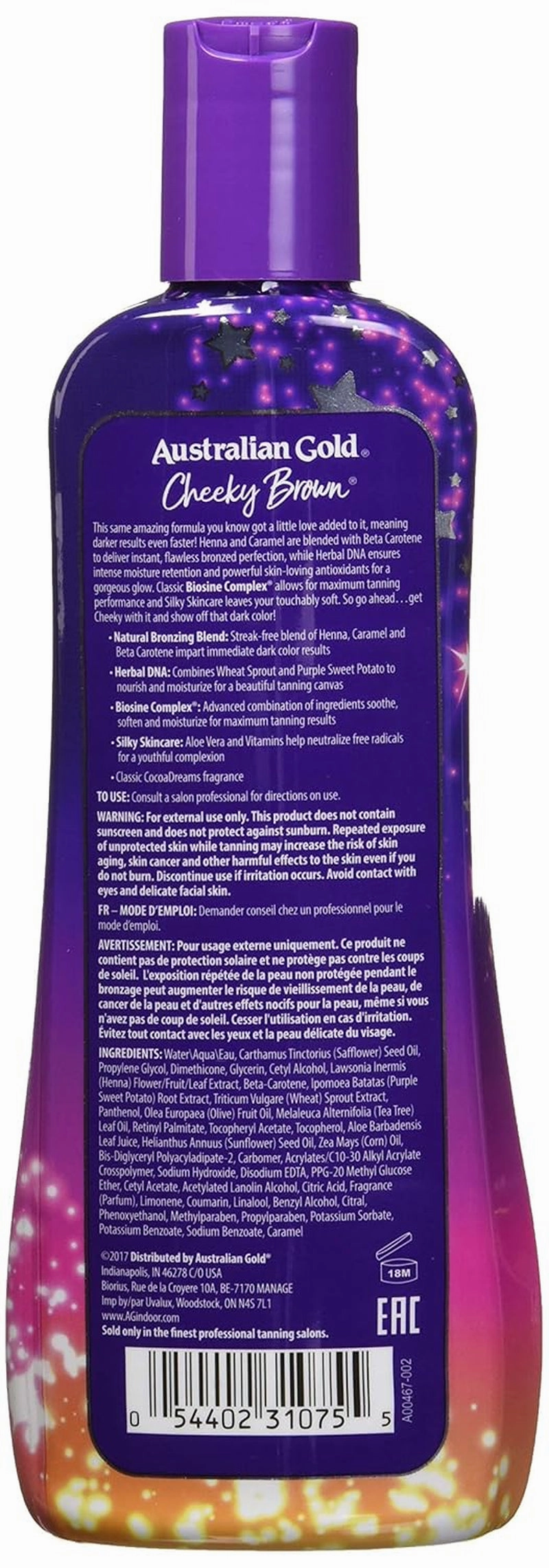 , CHEEKY BROWN Accelerator Dark Natural Bronzers, Tanning Bed Lotion 8.5 Oz