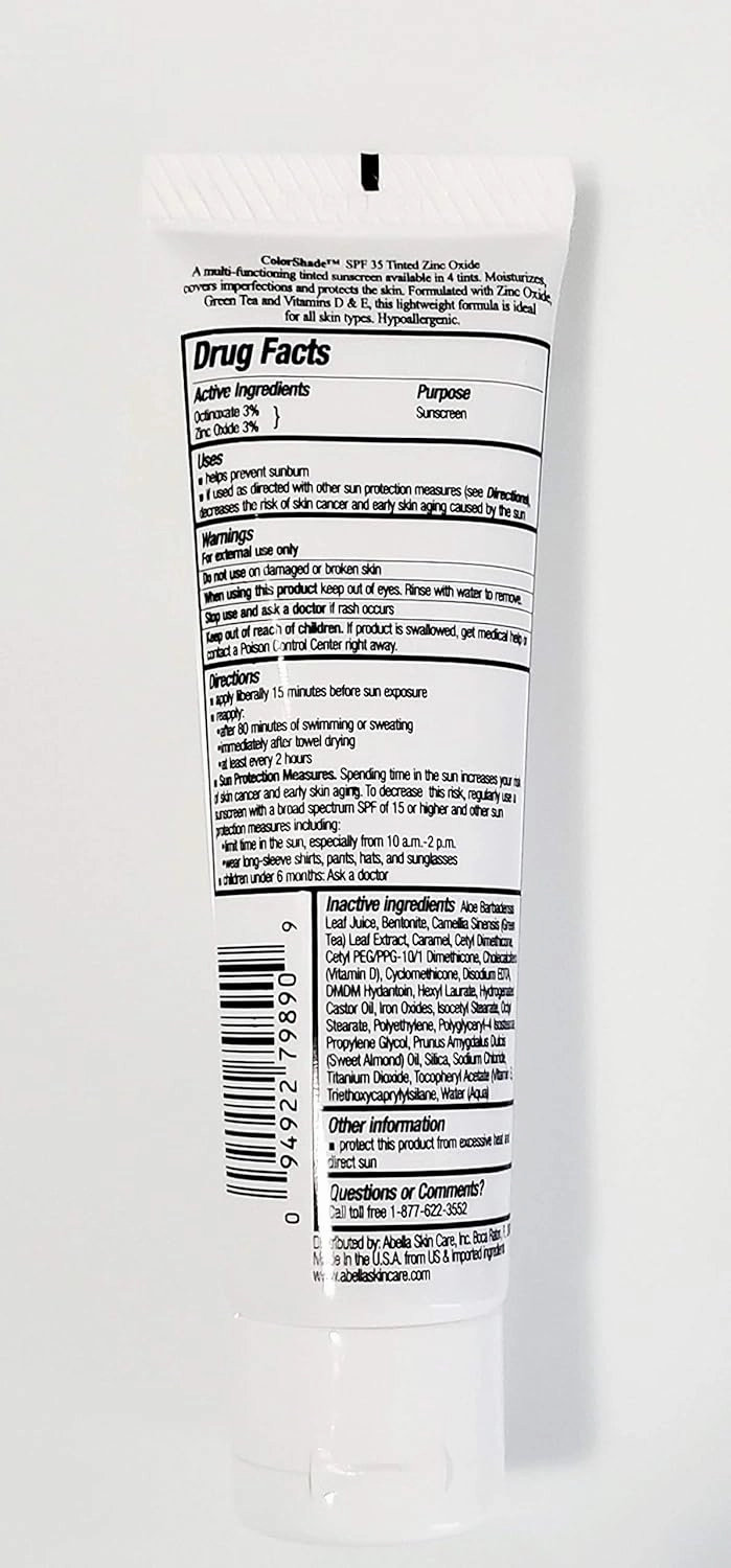 Abella Skin Care ColorShade SPF 35 Ligh Tint