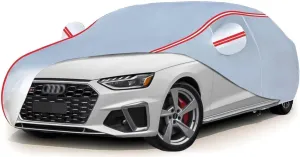 All Weather Waterproof car Cover for Audi100 1976-1982,Zipper Cotton Universal, All-Weather UV Protection, Snow Proof, Wind Proof, dust Proof
