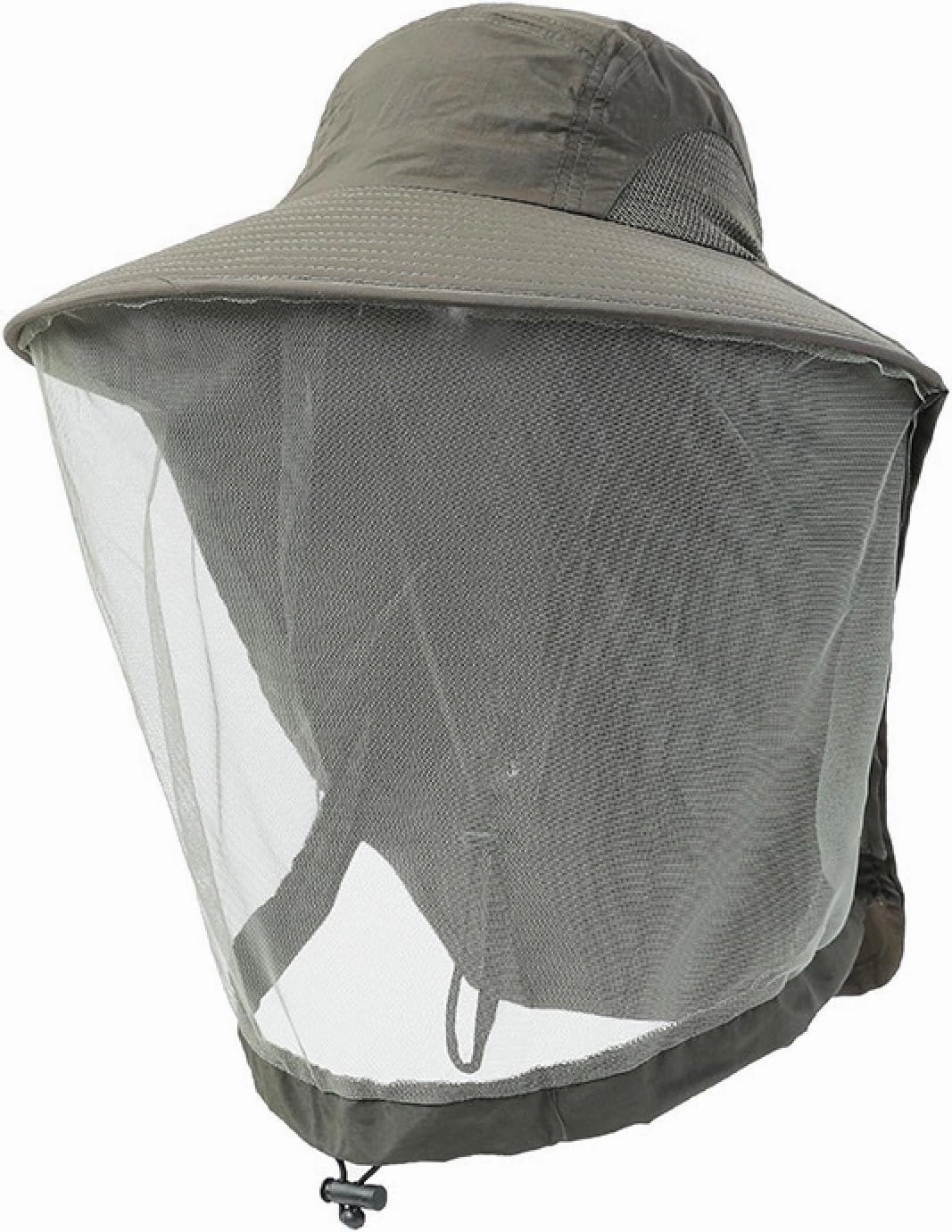 All season UPF 50  Unisex Outdoor Fishing Hat with Wide Brim, Mosquito Net, Adjustable. Ideal for Hiking, Climbing