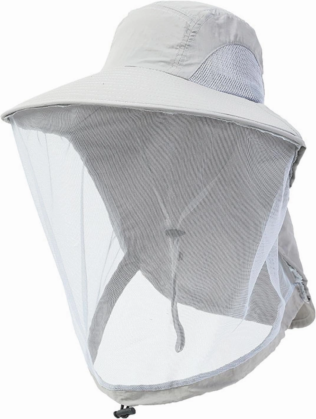 All season UPF 50  Unisex Outdoor Fishing Hat with Wide Brim, Mosquito Net, Adjustable. Ideal for Hiking, Climbing