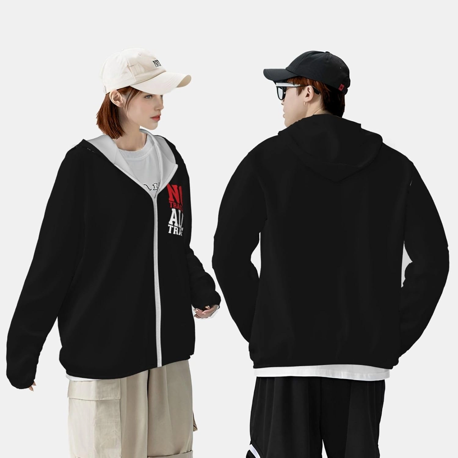 All Trash No Trailer Sun Protection Hoodie Sunscreen Hoodie with Zipper
