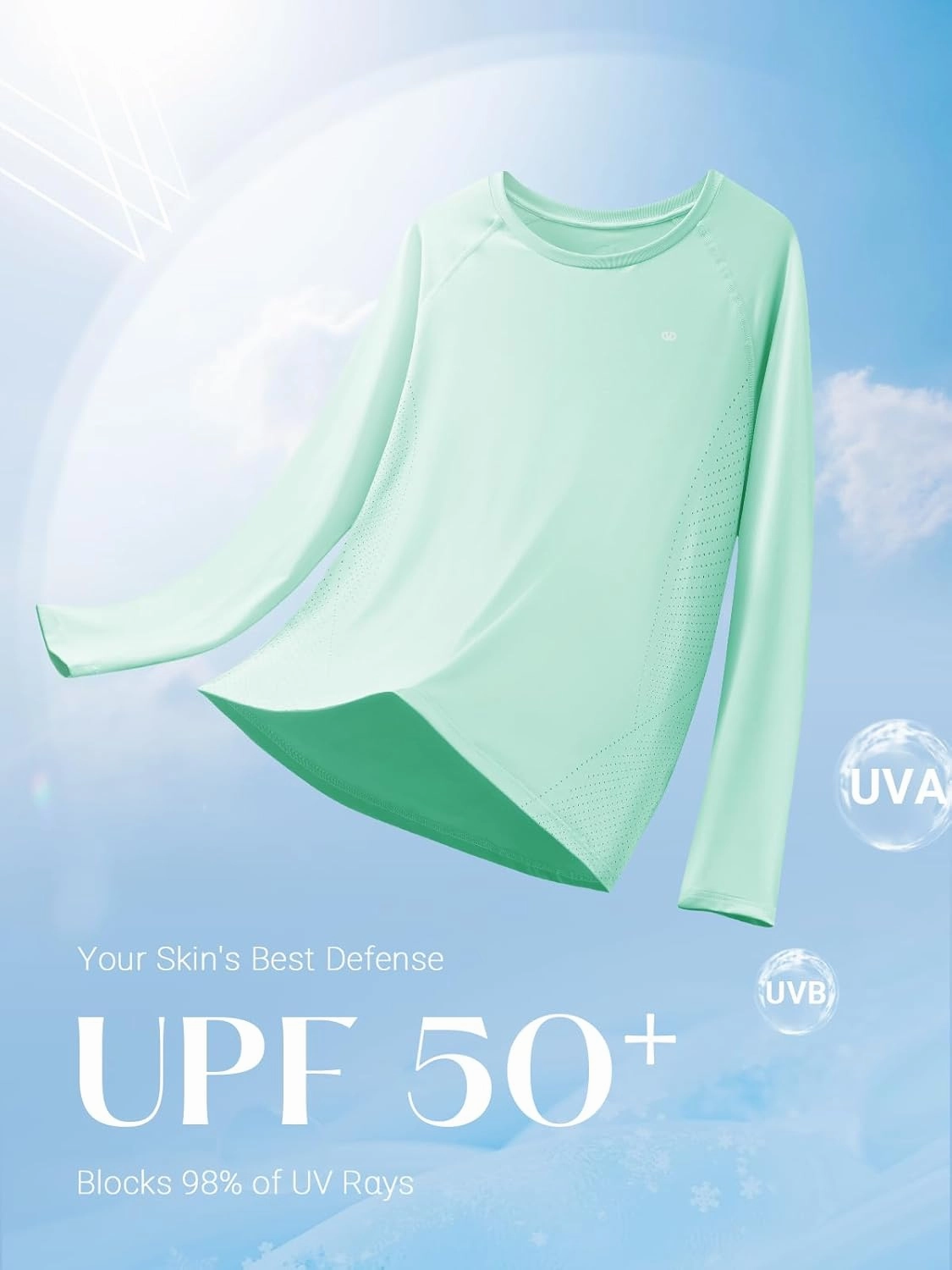 ALLZERO Rash Guard for Women UPF 50  Long Sleeve Sun Shirts Quick Dry SPF Shirts for Workout Hiking Fishing