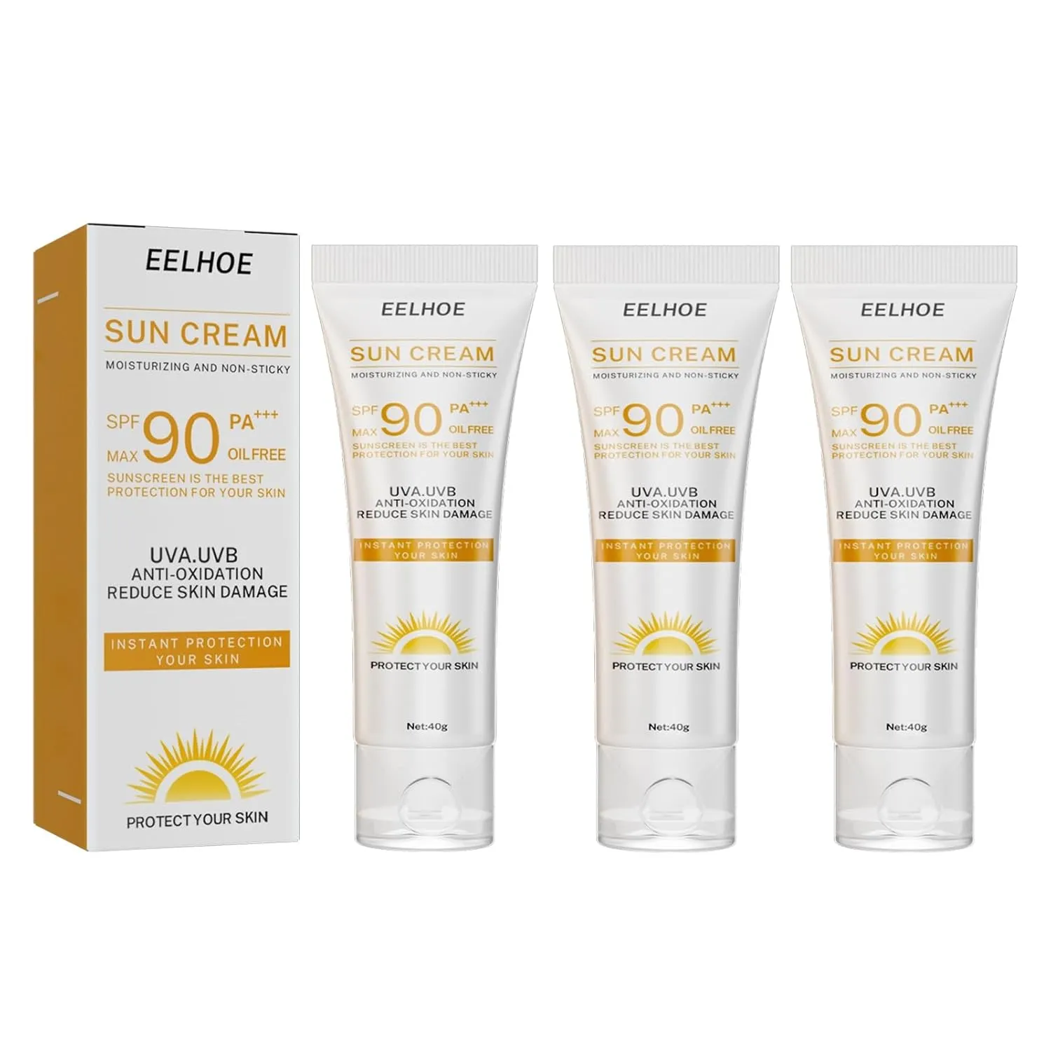 AMALIA Sun Cream, SPF 90 PA   , UVA/UVB Protection, Sunscreen For Body & Face, Broad Spectrum SPF   Antioxidants, Oil Free, For Sun Sensitive Skin (3)