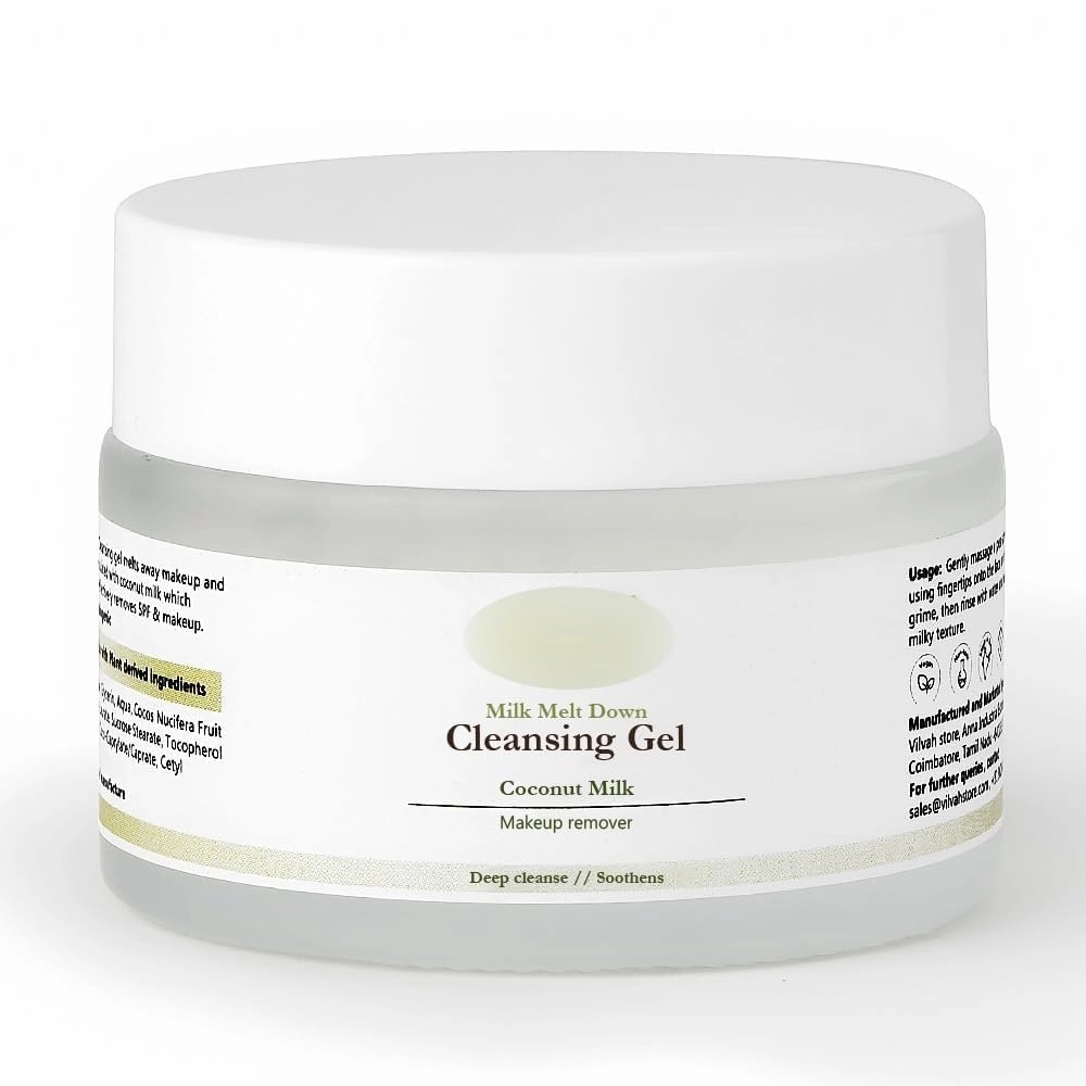AMC V.i.l.v.ah Sto.re Cleansing Gel | Makeup Remover | Removes Stubborn Makeup | Non-Comedogenic | Unclogs Pores | For Both Men And Women | 50 ML