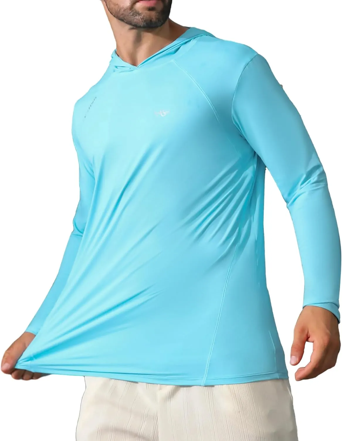 Angel season Men's Rash Guard Shirts UPF 50  Long Sleeve Swim Shirts Quick Dry UV Sun Protection Lightweight