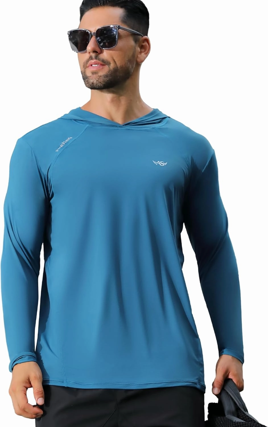 Angel season Men's Rash Guard Shirts UPF 50  Long Sleeve Swim Shirts Quick Dry UV Sun Protection Lightweight