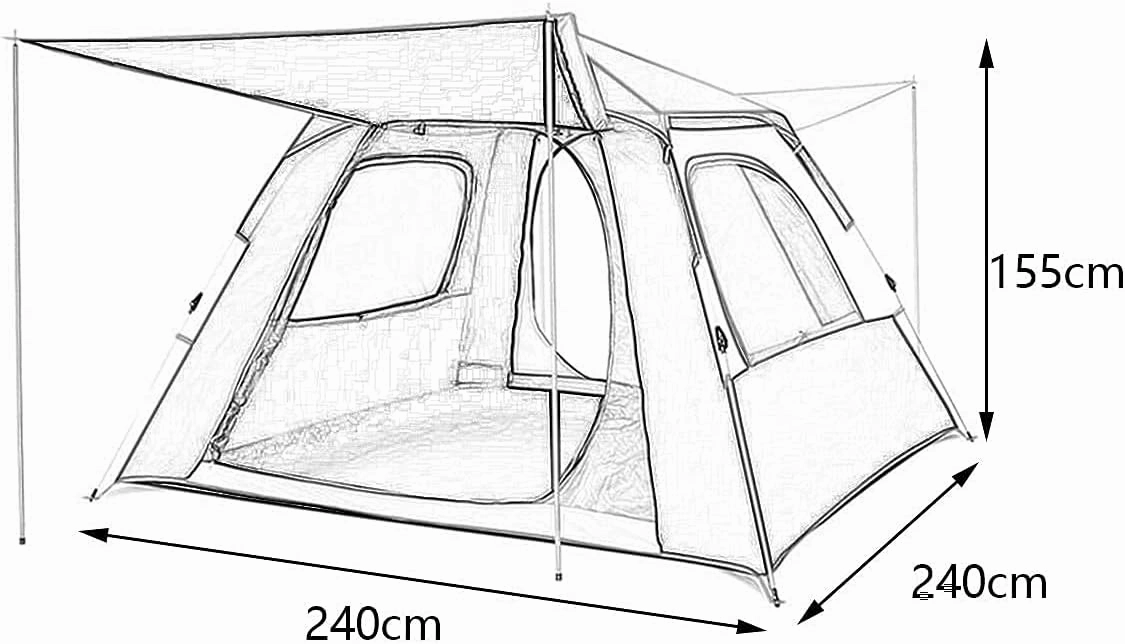 Automatic Dome Tent Canopy,Instant Pop Up Waterproof Tent,3-8 Person Family Camping Tent for Camping Hiking Travel Outdoor Activities