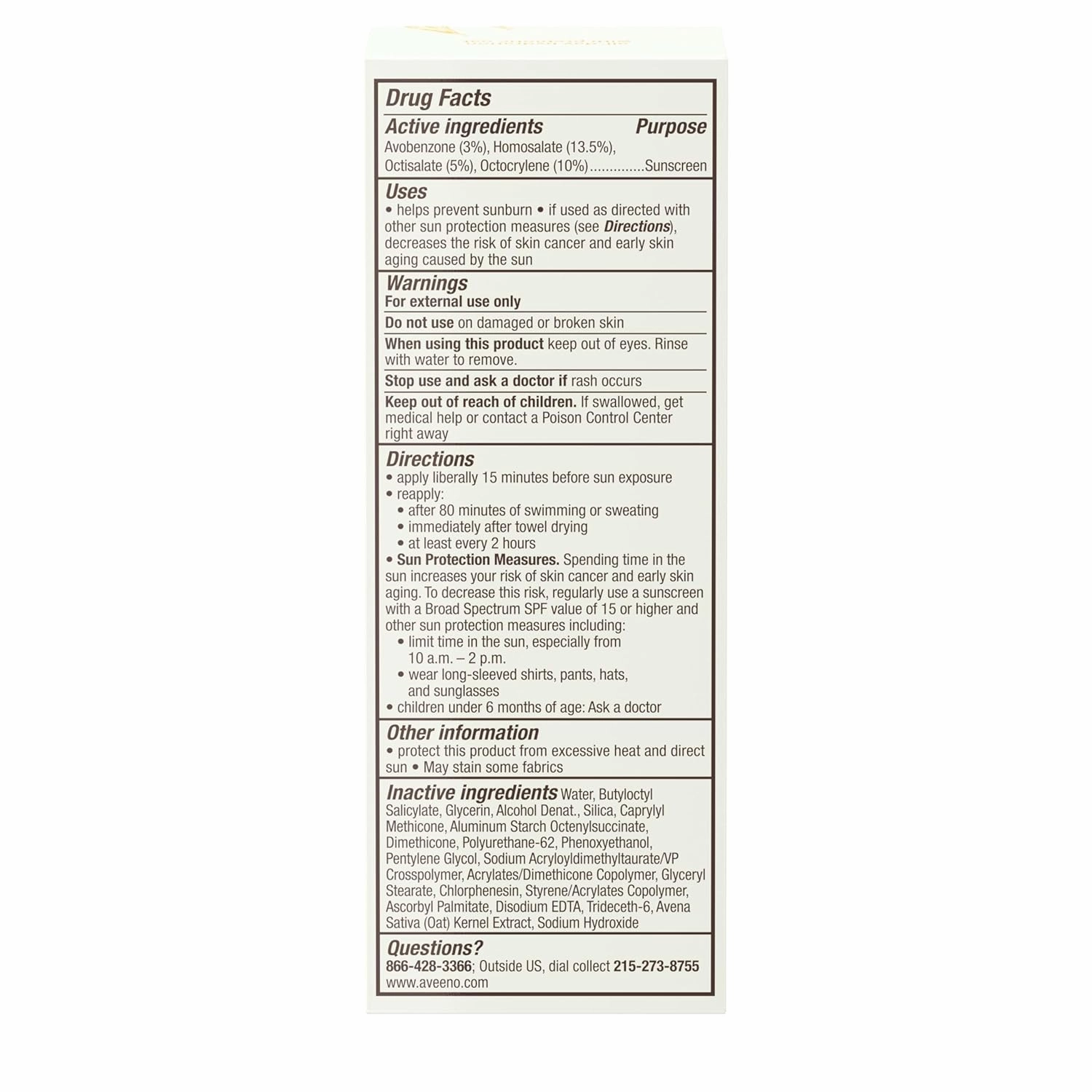 Aveeno Protect   Hydrate Sunscreen Moisturizing Face Lotion with Broad Spectrum SPF 60 and Prebiotic Oat, Paraben, Phthalate, Oxybenzone and Oil Free Sunscreen for Sensitive Skin, 2.0 FL OZ