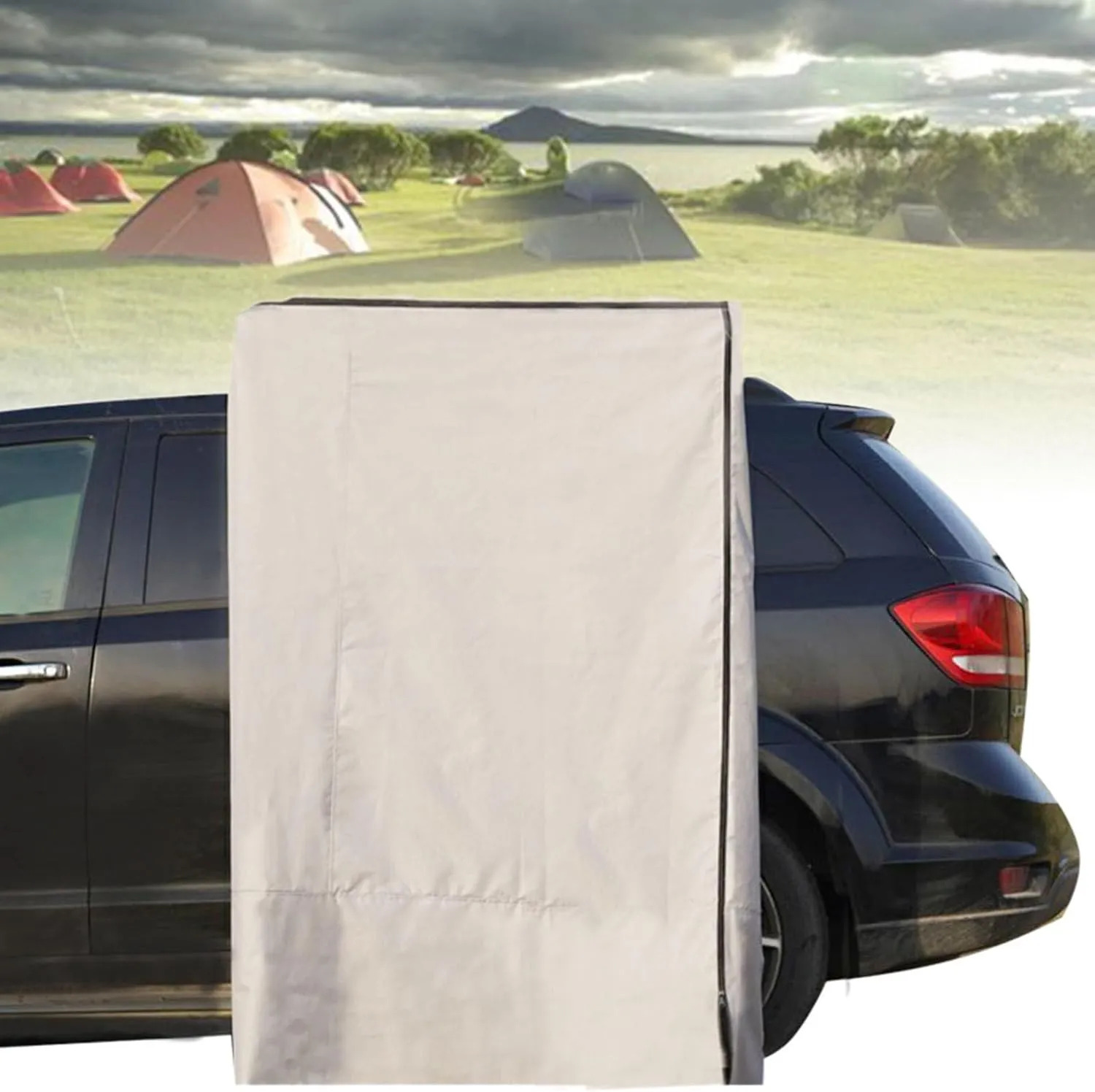 Awning Shower Tent with Roof - Car Side Shower Room w/LED Light, Camping Waterproof Portable Privacy Shelter Bathroom Overland,100x100x200cm