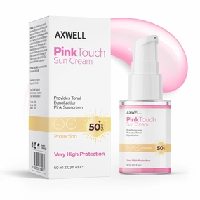 AXWELL Pink Touch Tone Evening Pink Sunscreen, SPF 50  Daily Sunscreen, Water Resistant, UVA/UVB Very High Protection(60 ml, 2.03 fl.oz)