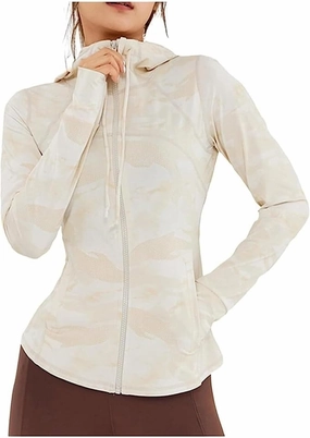 AYGJKIE Women Sun Protection Clothing Uv Protection Running Breathable SPF Jacket Slim Pressure Sun Block (Color : Khaki, Size : Small)