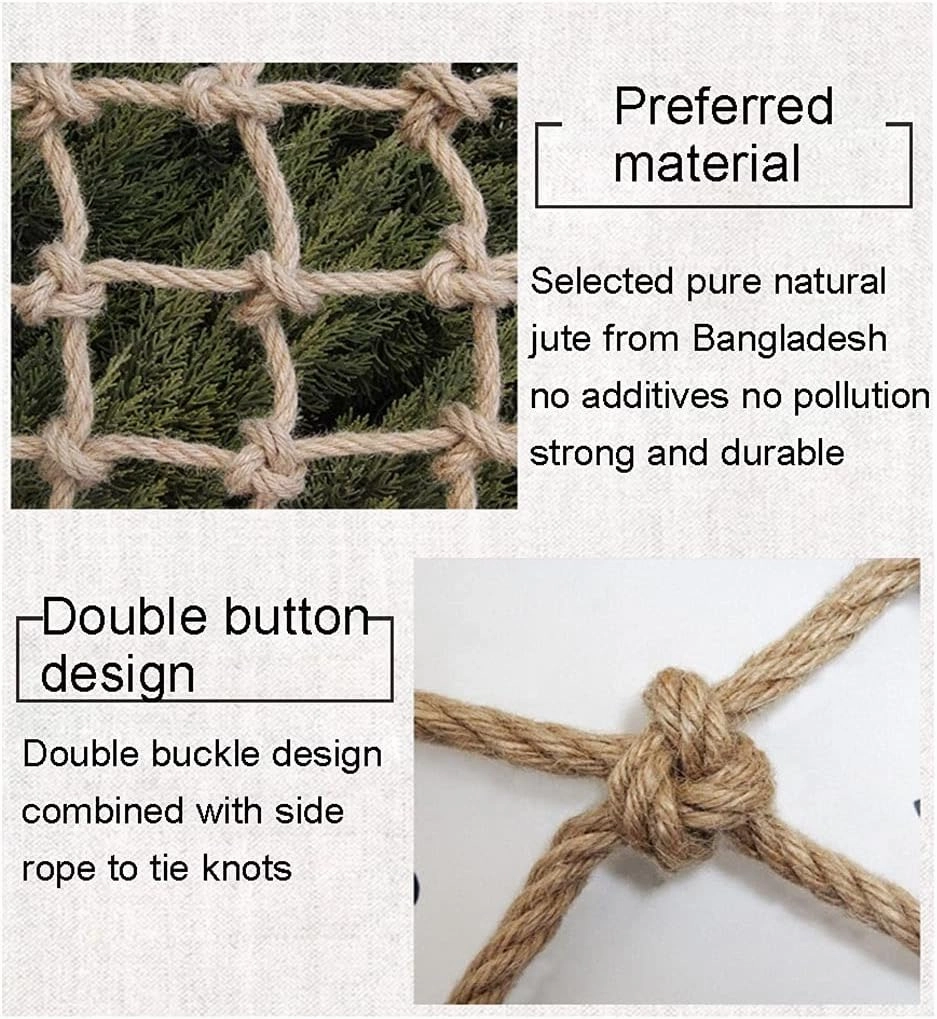 Balcony Net, Children Protection Playground Decoration Netting, Baby Stair Protective Safety Net, Rope Spider cargo net For Trailers Treehouse Rope Netting rope netting (Size : 1×1m/3.28x3.28ft) ( Col