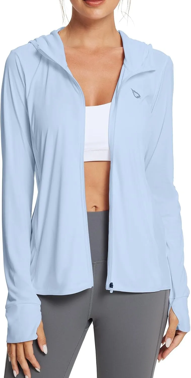 baleaf Women's UPF 50  Sun Protection Shirts SPF Jacket UV Cooling Hoodie Long Sleeve Summer Clothing for Outdoor Hiking