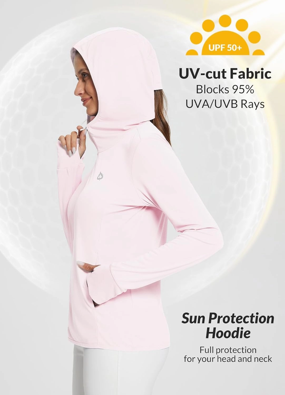 baleaf Women's UPF 50  Sun Protection Shirts SPF Jacket UV Cooling Hoodie Long Sleeve Summer Clothing for Outdoor Hiking