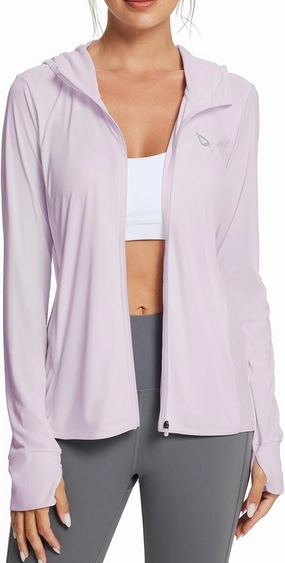 baleaf Women's UPF 50  Sun Protection Shirts SPF Jacket UV Cooling Hoodie Long Sleeve Summer Clothing for Outdoor Hiking
