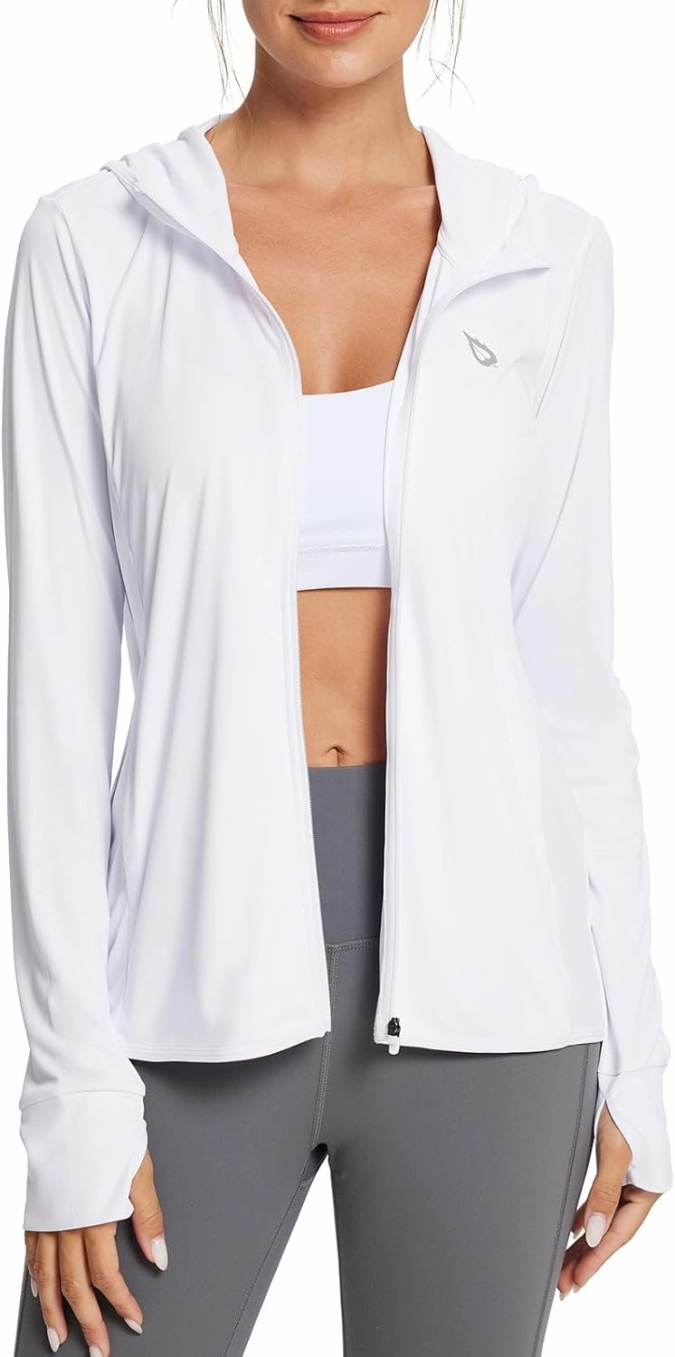 baleaf Women's UPF 50  Sun Protection Shirts SPF Jacket UV Cooling Hoodie Long Sleeve Summer Clothing for Outdoor Hiking