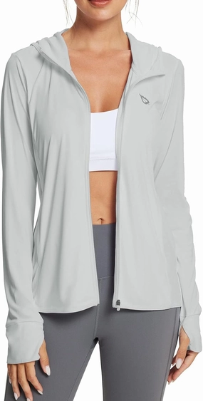 baleaf Women's UPF 50  Sun Protection Shirts SPF Jacket UV Cooling Hoodie Long Sleeve Summer Clothing for Outdoor Hiking