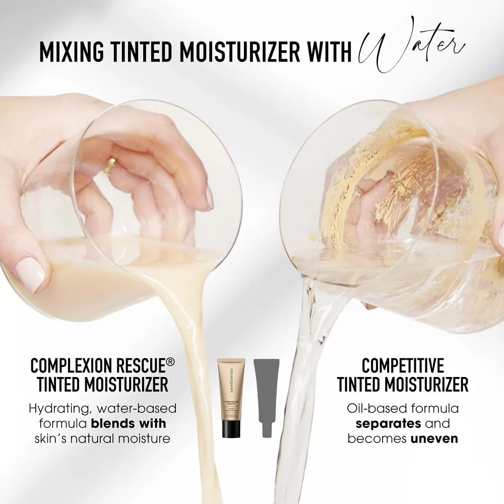 bareMinerals Complexion Rescue Tinted Moisturizer for Face with SPF 30, Vegan Tinted Mineral Sunscreen with Hyaluronic Acid