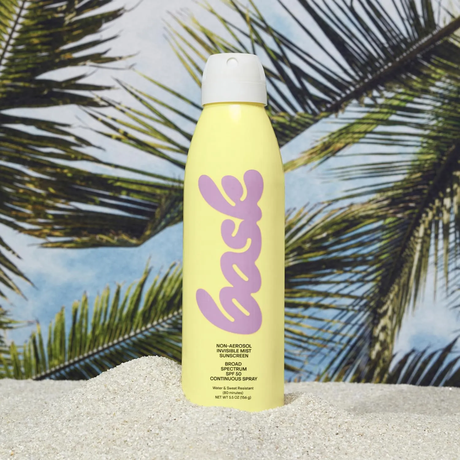 Bask Suncare SPF 50 Sunscreen Spray - Non-Aerosol, Broad Spectrum UVA/UVB Protection, Dermatologist Recommended, No White Cast, Lightweight & Fast-Absorbing, 5.5 oz