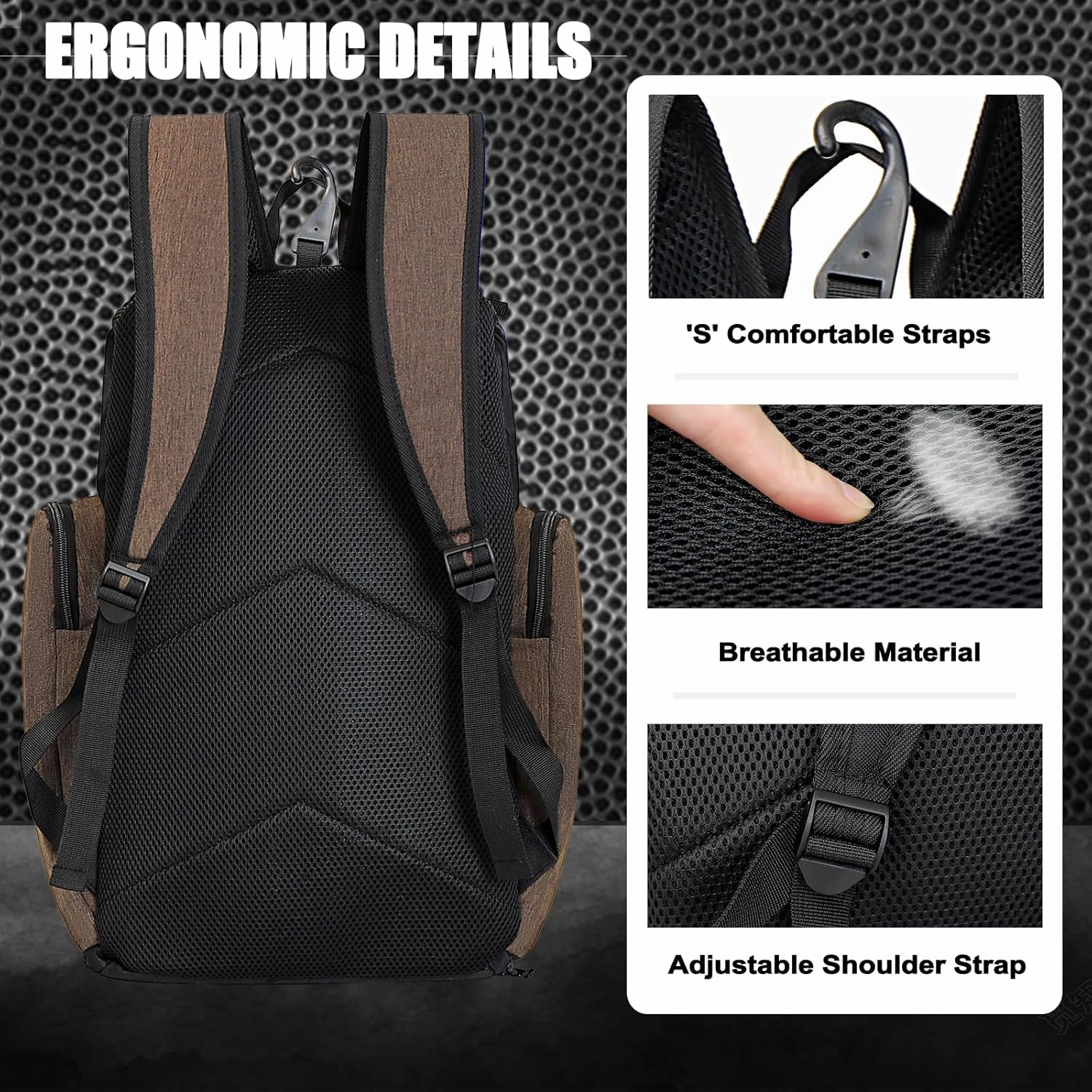 Basketball Backpack Large Sports Bag, Gym Bag with Ball Compartment and Shoe Compartment to Store Sports Shoes Water Bottles Laptops and Daily Necessities, Widely Used in Basketball, Soccer