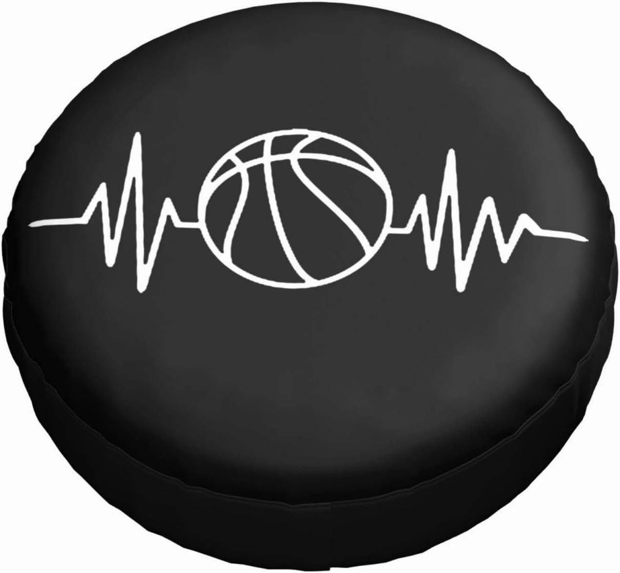 Basketball Heartbeat Windproof and Rainproof Wheel hub Protection Cover, Spare tire Cover 17 inch
