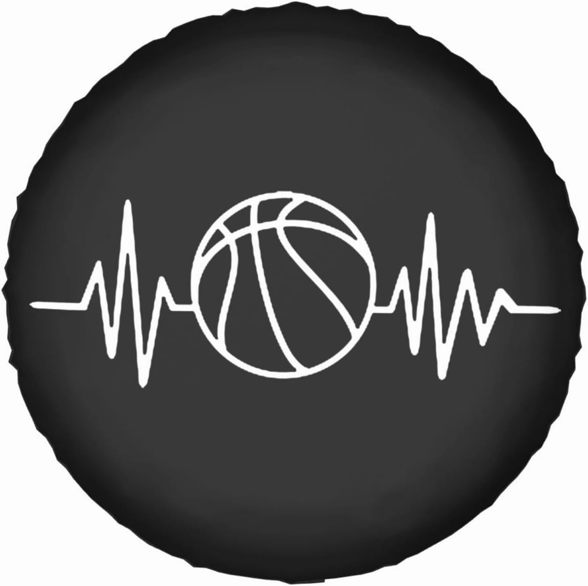 Basketball Heartbeat Windproof and Rainproof Wheel hub Protection Cover, Spare tire Cover 17 inch