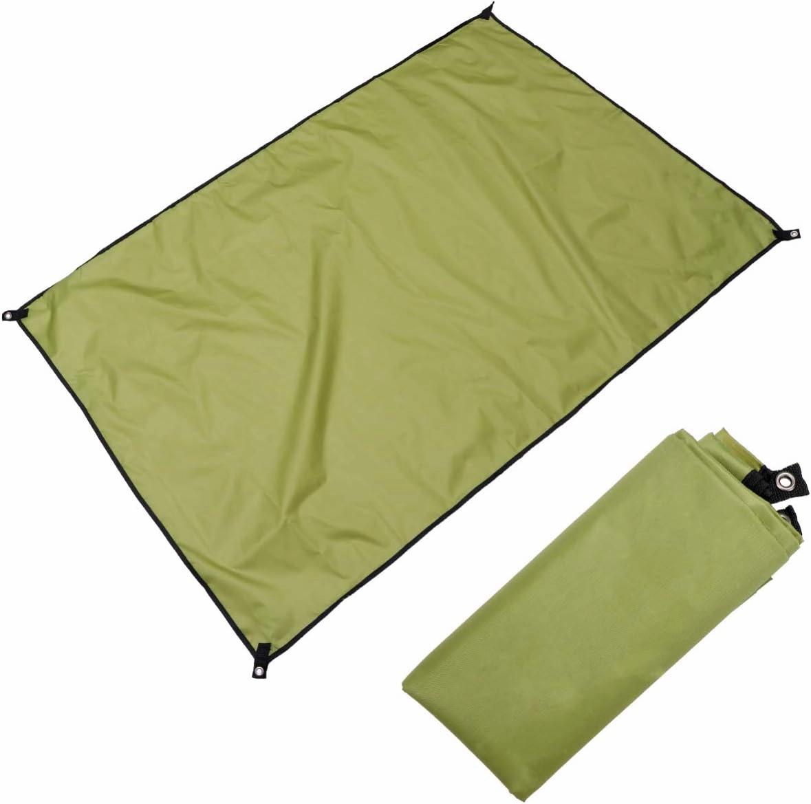 BESPORTBLE Waterproof Camping Mat Oxford Cloth Tent Mat Outdoor Ground Blanket Beach Floor Cover for Lawns Hiking Picnic 210x15cm (Army Green)