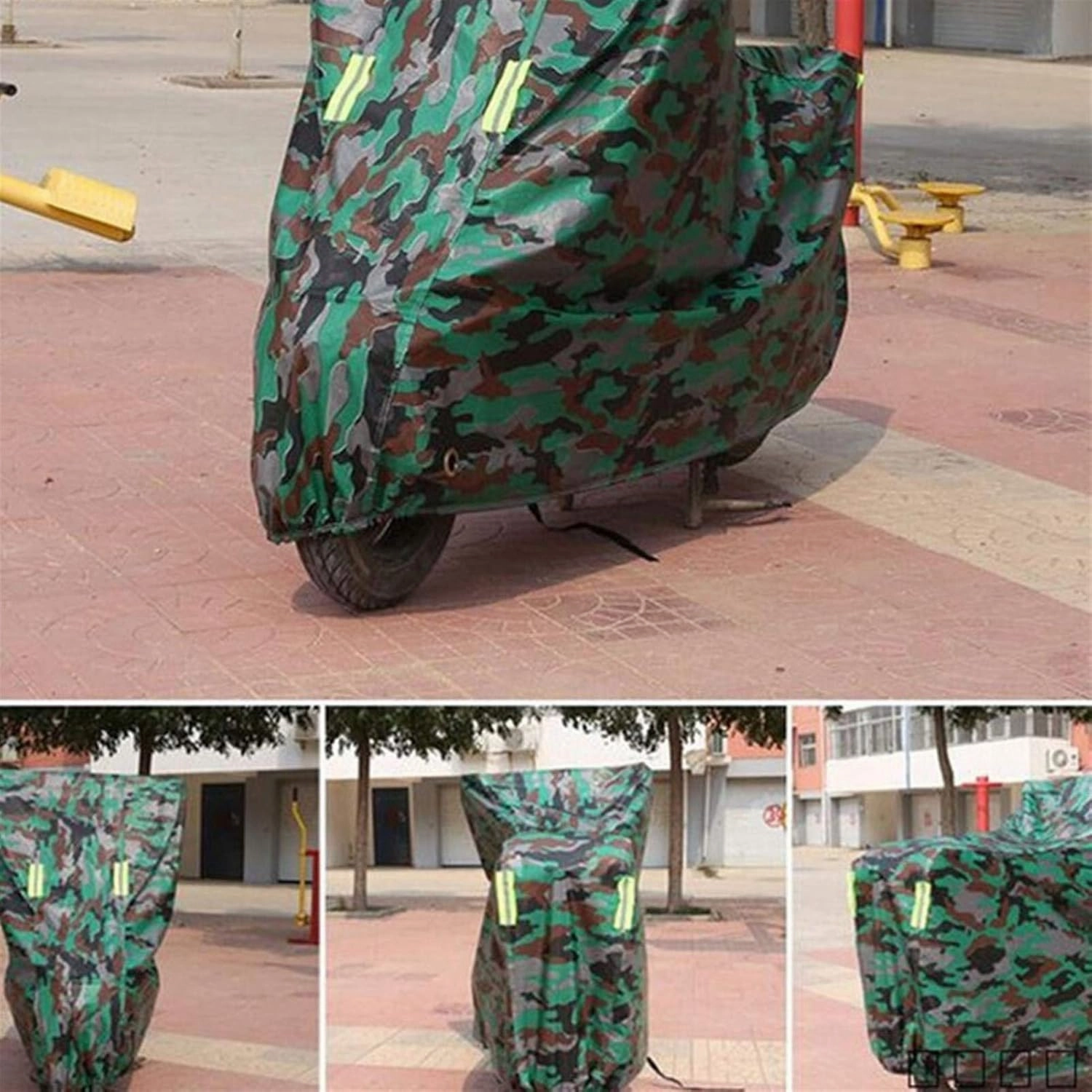 Bicycle Accessories Camouflage Universal Protective Cover Dustproof Waterproof Shelter Sun Block Cover Bike Rain Cover Bike Parts (Size : Small)