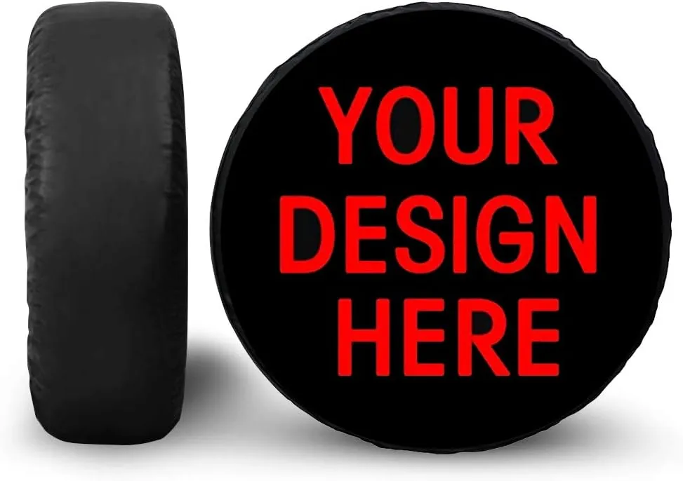BIGCARJOB Personality Custom Design Tire Covers Outdoor Travel UV Waterproof Tire Cover fits 14-19inch Spare Tire .Universal Tire Covers for RVs Heavy Duty Protection Covers