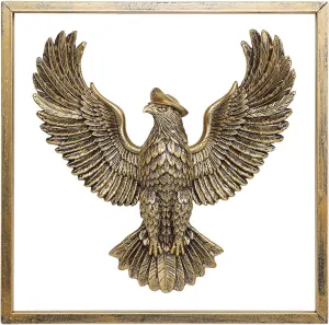 Bird Wall Art Decoration Sculpture(Eagle,Gift Metal Frame)- Exquisite Wall Hanging Sculptures for Living Room, Bedroom, Office - Handmade Home Art Decor & Unique Housewarming Gift
