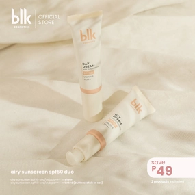 blk cosmetics daydream airy sunscreen SPF 50 duo sheer   tinted - Sheer Oat
